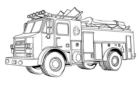 Firetruck Coloring Shee