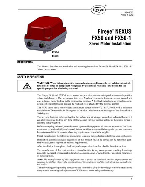 Fireye NEXUS FX50 and FX50-1