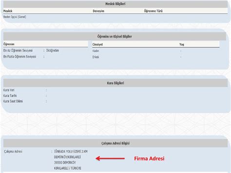 Firma adresi.