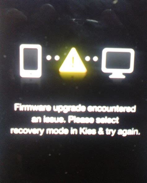 Firmware upgrade encountered an issue. Please select recovery …