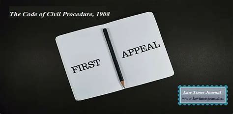 First Appeal - Law Times Journal