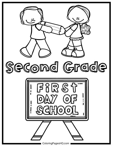 First Day Of School Coloring Pages Second Grade