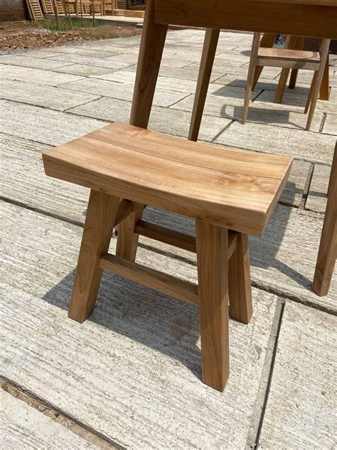 First Flow Como teak stool - Frits Wolf