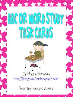 First Grade Fresh ABC/ Word Study Task Cards and Anchor Charts