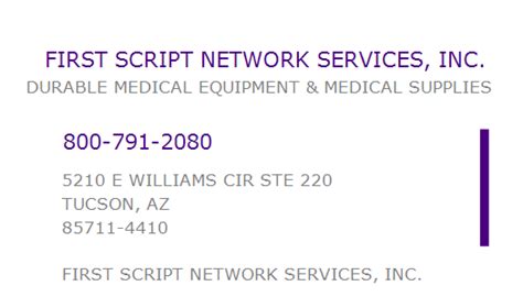 First Script Network Services, Inc. #1181152 — 6220 Greenwich Dr, …