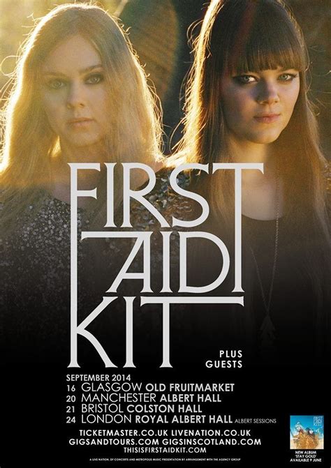 First aid kit tour. On their latest album, Palomino, sister-led folk band First Aid Kit pays homage to classic rock greats like Fleetwood Mac, Kate Bush, and Tom Petty with stories of heartbreak, happiness, life, and love, woven into "a patchwork of natural instrumentation." And like an old patchwork quilt, the album intricately stitches together contemporary pop, … 