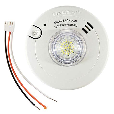 An LED power light on smoke alarms indicates that the 
