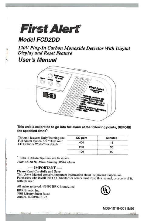 First Alert PC1210 User Manual View and Read online. ... 
