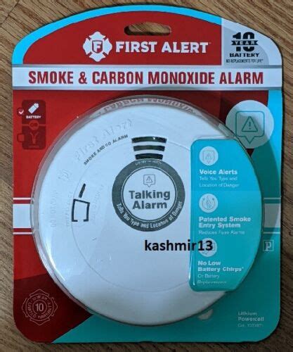 Smoke and co detector 10 year battery. The First Alert PC1210V Combination Alarm has voice and location alerts. In the event of an emergency, a friendly voice tells you the type of danger and its location.