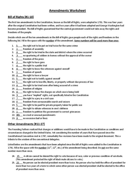 First amendment 101 worksheet answers.  It guarantees all Americans certain important r...
