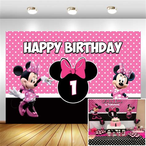 First birthday backdrop minnie mouse - Etsy France