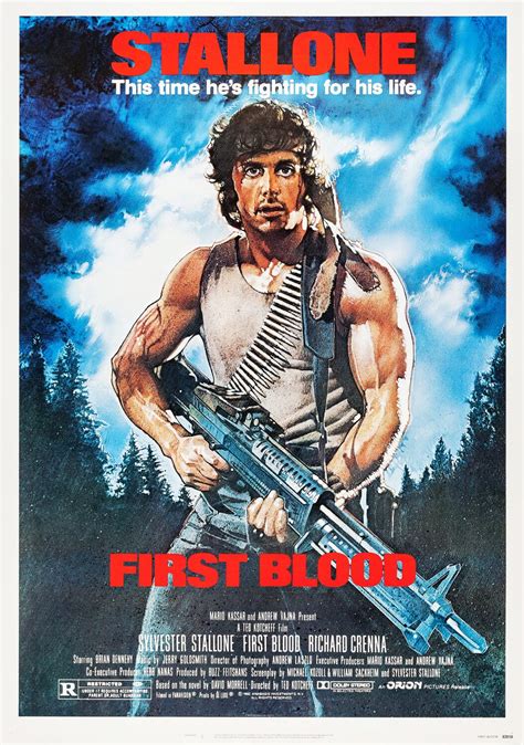 Subscribed. 13K. 4.2M views 11 years ago. First Blood is a 1982 action film directed by Ted Kotcheff, co-written by and starring Sylvester Stallone as John Rambo, a troubled and misunderstood.... 
