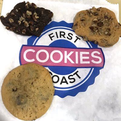 First coast cookies. First Coast Cookies and Boba. 4610 San Juan Ave, Jacksonville, FL 32210, USA. Open Hours: 11:00 AM - 6:45 PM. Ready by 11:30 AM. schedule at checkout . Delivery Pickup. 