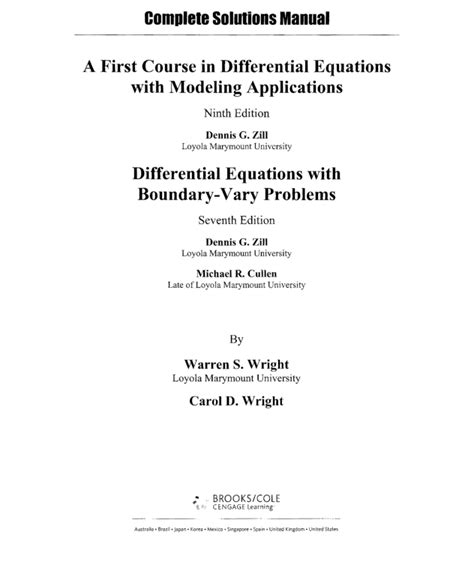 First course in differential equations solution manual. - Excell pressure washer manual 2600 psi.