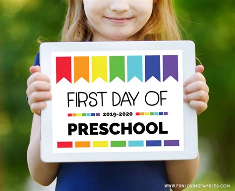 First day for preschool. By Beth Gorden. Celebrate the first day of preschool with these super cute, free printable back to school hats for preschool and pre k students. Pick your favorite template to make a back to school craft for preschoolers. Whether you are a parent, teacher, or homeschooler – your child will love making these for the first day of preschool. 
