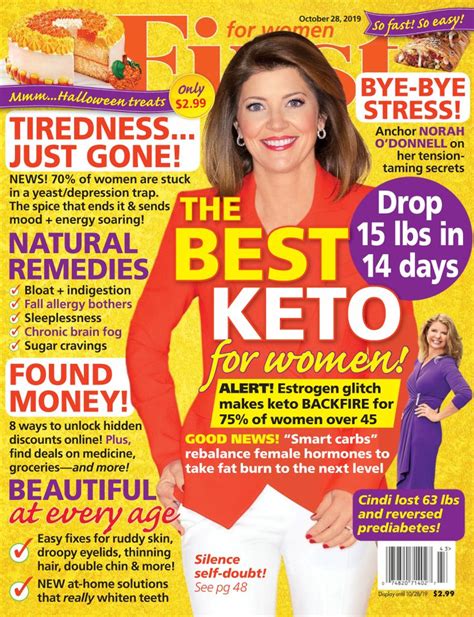 First for women magazine. First for Women Magazine is your one-stop shop for everything you need to know about women's health, lifestyle, and relationships. Each issue is packed with informative articles, inspiring stories, and practical tips that will help you live your best life. Whether you're looking for recipes for healthy meals, tips for improving your ... 