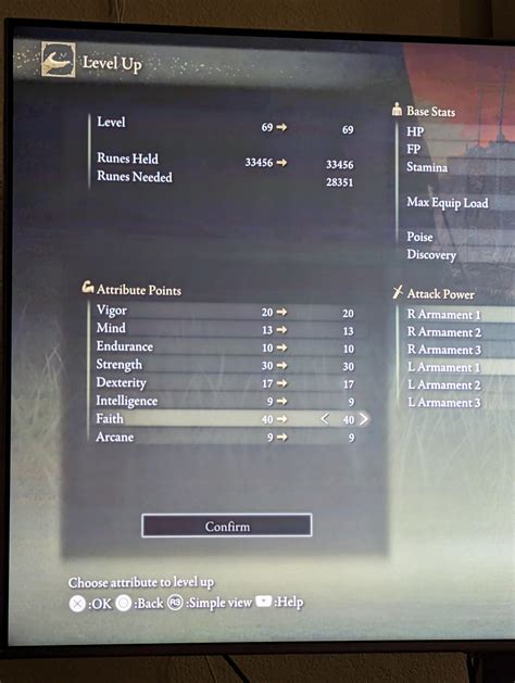 First playthrough in a while, trying Str/Faith build. How am I looking