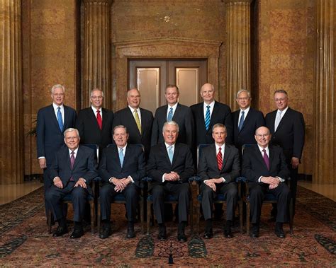 Every member of the First Presidency and the Quorum of the Twelve 