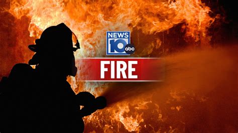 First responders battle fire on River Road in Glenmont