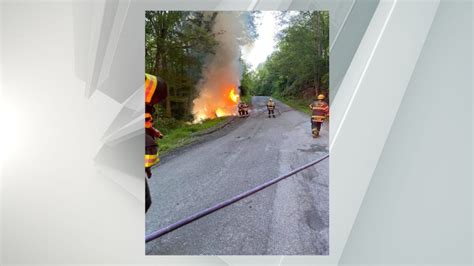 First responders battle vehicle fire in Coeymans