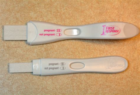 First response pink dye test. The first, darker line indicates that the test is working properly. The second line shows whether you are pregnant or not. It is very very common for women to have pregnancy tests come with different strengths of lines. In fact, any amount of the second line, even a very faint one, is almost the indication of a positive pregnancy. 
