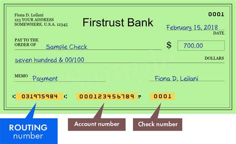 Firstrust Bank Routing Number Lookup