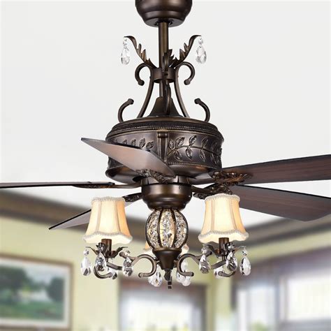 Firtha 52-Inch 5-Blade Antique Lighted Ceiling Fans with …