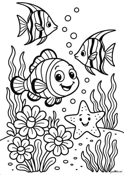 Fish Coloring Pages For Preschoo