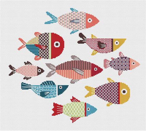 Fish Cross Stitch Pattern - Etsy