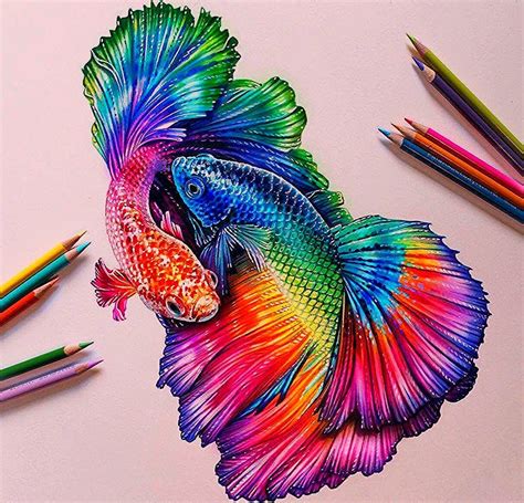 Fish Drawing Colorfu