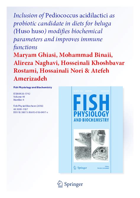 Fish Physiology and Biochemistry Submission guidelines