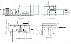 Fish Processing Plant Design and Structure and section Details dwg file