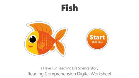 Fish Reading Comprehension Digital Worksheet by Teach Simple