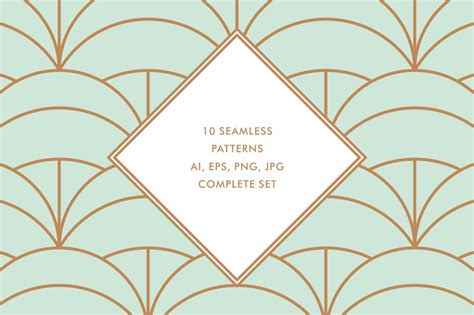 Fish Scale Art Deco Patterns Design Cuts