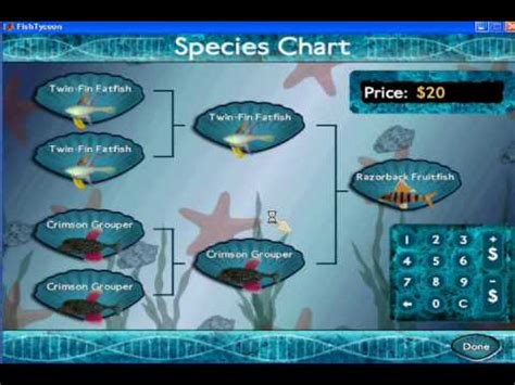 Fish Tycoon - Complete Fish Breeding Chart MegaGames