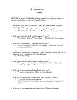 PDF; Image; Video; Easel by TPT. ... Food and Culture: Lesson plan for Amy Tan's "Fish Cheeks" Rated 4.6 out of 5, based on 5 reviews. 5 Ratings. Previous Next; Peace and Justice Maven Educational Products. 21 Followers. Follow. ... Answer Key. N/A. Teaching Duration. N/A. Report this resource to TPT..