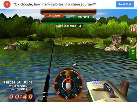 Fish games online. Rating: 4.0 ( 607 Votes) 🐟 Let's Fish is a cool fishing game with strategy elements that lets you spend a day on a virtual lake capturing all sorts of fish to earn money. You can play this game online and for free on Silvergames.com. Start with the most basic equipment you would need, like some worms, fishing rod, lines and, of course, a hook. 