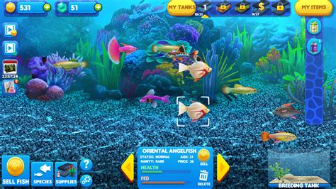 Well, in Freshwater Tank, now you can. With 155 fish and 100 incidents, see for yourself what fish you would want to have and how to take care of them while having fun with friends and families; you can even create what type of community tank you would desire. So, do you want a goldfish tank, a tropical fish tank, an aggressive cichlid tank, or .... 