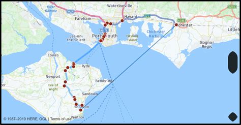 Fishbourne - Shanklin route planner - journey, distance, time and …