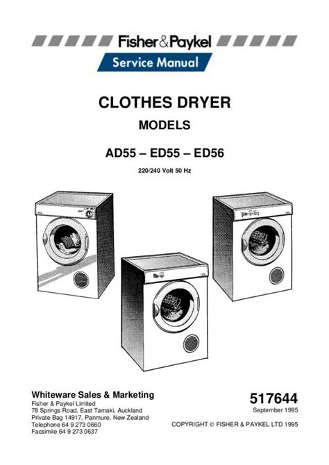 Fisher and paykel dryer repair manual. - Inleiding tot het denken van e. rosenstock-huessy..