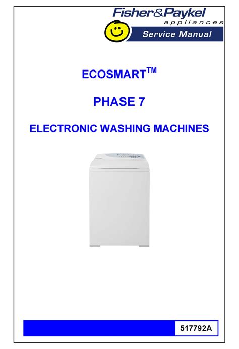 Fisher paykel ecosmart washer service manual. - Me dicen sara tomate (zona libre).