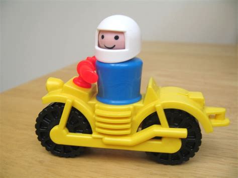 Up for sale I have a vintage Fisher Price little people blue motorcycle driver man with white helmet. Excellent condition!I will combine shipping, check out my other listings! Add items to your cart (. 