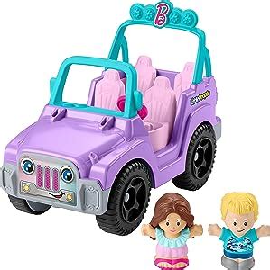 Fisher-Price Little People Barbie Toy Car Beach Cruiser with Music ...