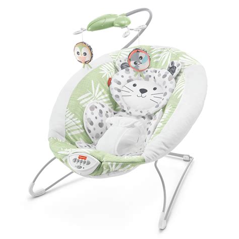 Fisher-Price Snow Leopard Deluxe Baby Bouncer with Sounds and …