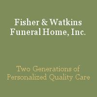 The deal took almost a year to consummate, and four months later, on April 9, 1979, Fisher and Watkins Funeral Home opened for business. The business continued to grow over the years. In June, 1994, renovations were made to the existing building, enlarging the chapel from a seating capacity of approximately 110 people to one accommodating .... 