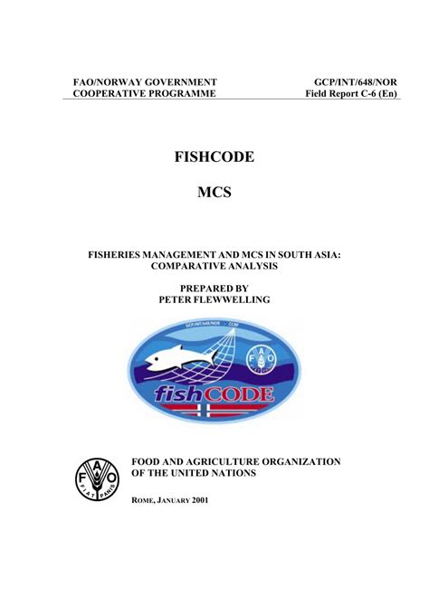 Fisheries Management and MCS in South Asia: Comparative analysis