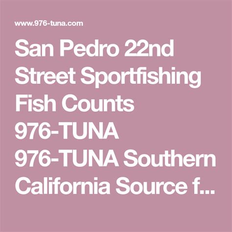 Fishermans Fish Counts 976-TUNA