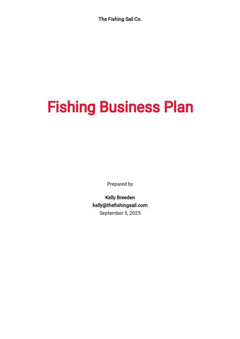 Fishing Equipment Business Plan