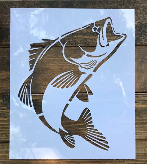 Fishing Stencil - Etsy