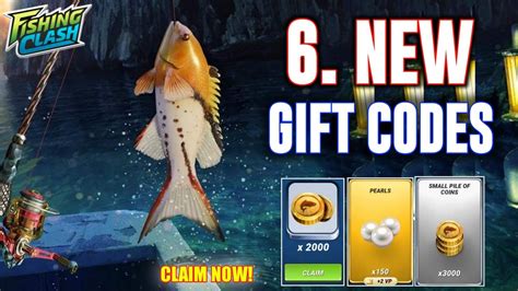 Fishing clash codes. Redeeming fishing clash codes is a simple process. Follow the steps below: Open the Fishing Clash game on your device. Tap on the menu icon in the screen’s top left corner. Select the “Gift Code” option from the menu. Type or paste the fishing clash code in the provided field. Click the “Claim” button to redeem the code and receive ... 